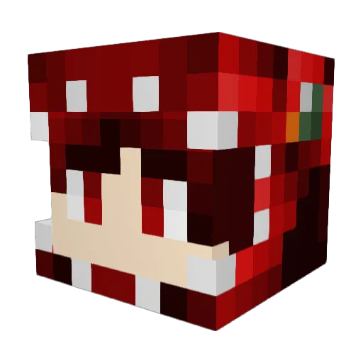 madDragon66 Minecraft avatar head, 3D render