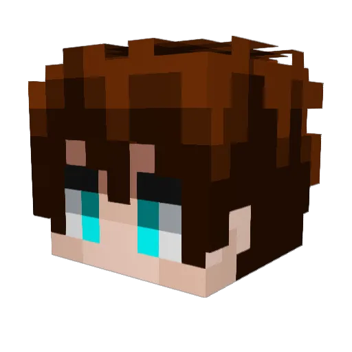 mad_kicks Minecraft avatar head, 3D render