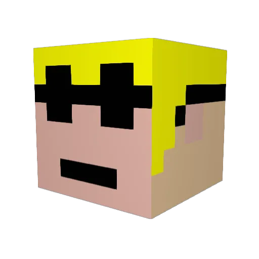 mad_masta Minecraft avatar head, 3D render