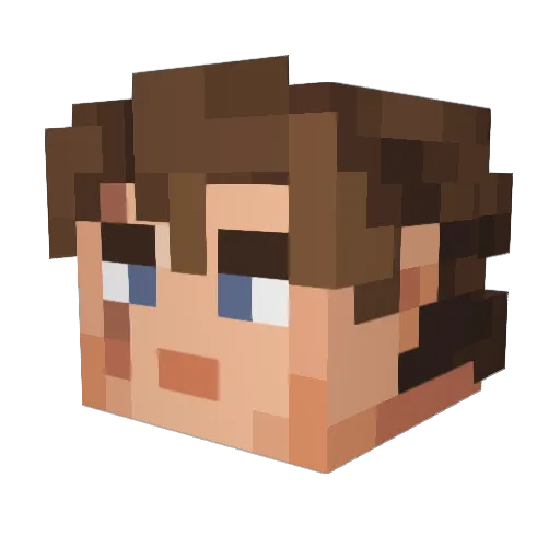 madadanny Minecraft avatar head, 3D render