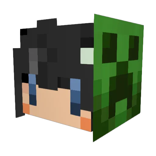 madaooooo Minecraft avatar head, 3D render