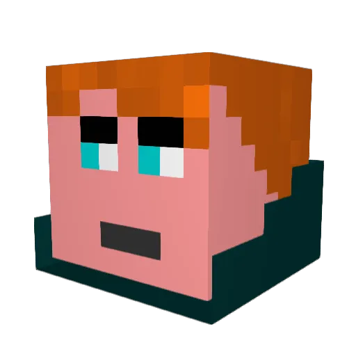 madappy Minecraft avatar head, 3D render