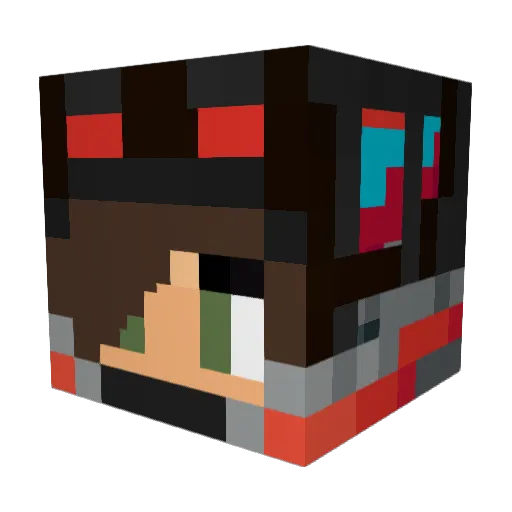 madcaroni Minecraft avatar head, 3D render
