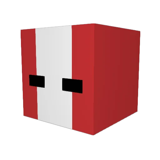 madci Minecraft avatar head, 3D render