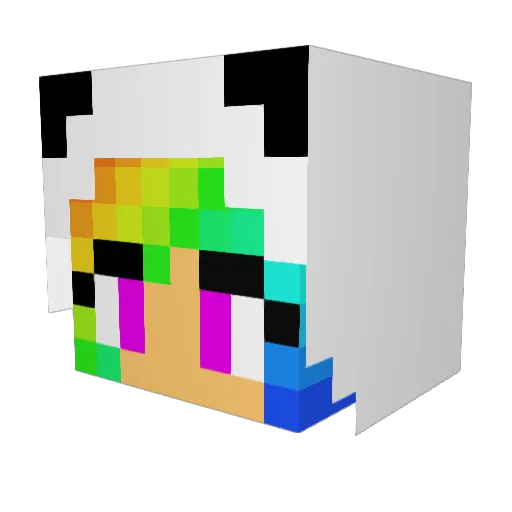 maddie132 Minecraft avatar head, 3D render