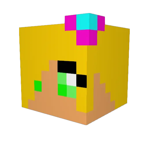 maddie68 Minecraft avatar head, 3D render