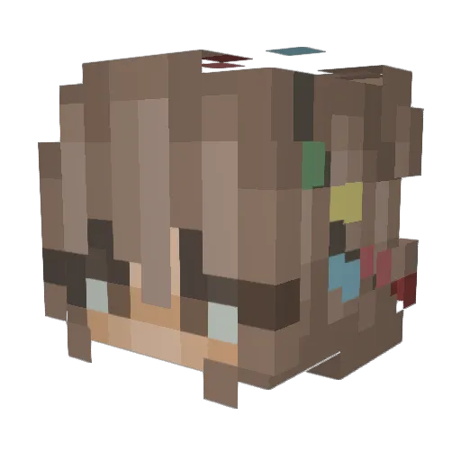 maddie_02 Minecraft avatar head, 3D render