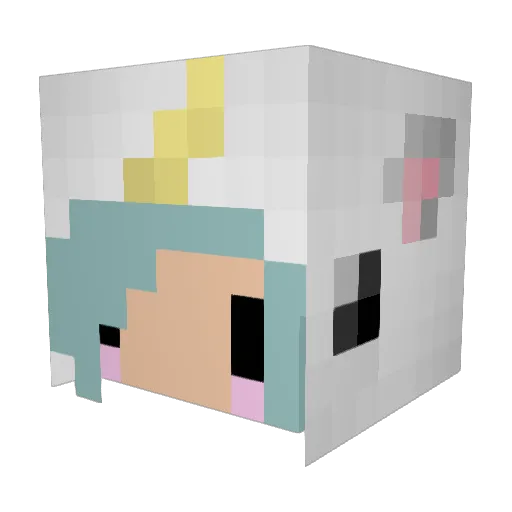 maddiebizzle Minecraft avatar head, 3D render