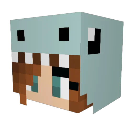 maddieott Minecraft avatar head, 3D render