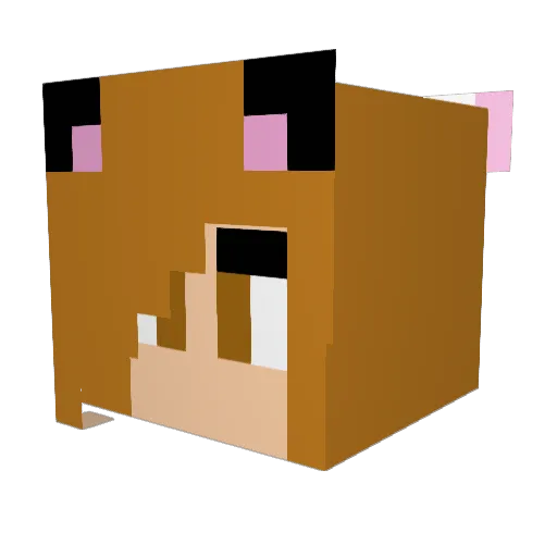 maddievic Minecraft avatar head, 3D render