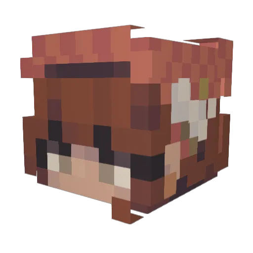 maddiielou Minecraft avatar head, 3D render