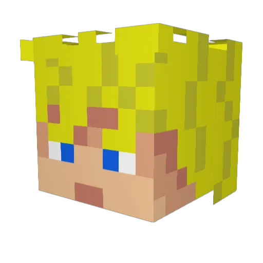 maddin123 Minecraft avatar head, 3D render