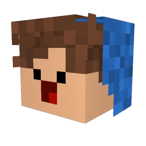 maddincrafter Minecraft avatar head, 3D render