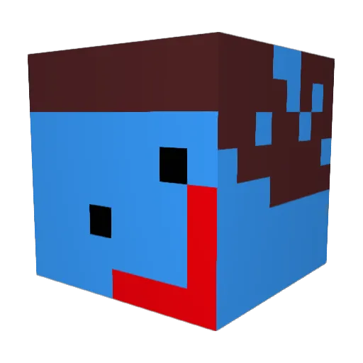 maddiox Minecraft avatar head, 3D render