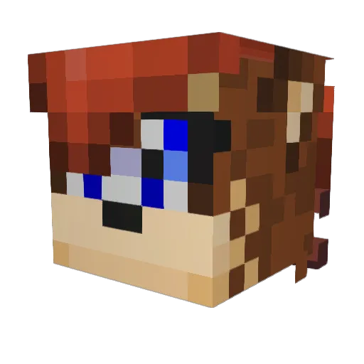 maddison Minecraft avatar head, 3D render