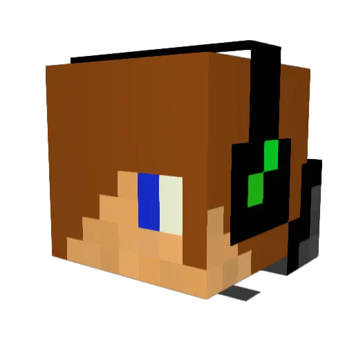 maddme Minecraft avatar head, 3D render