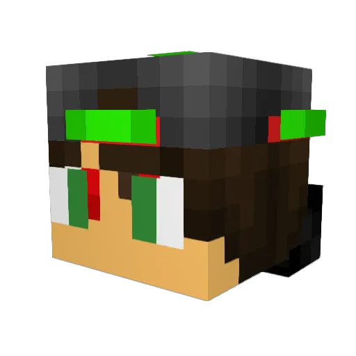 maddoox Minecraft avatar head, 3D render