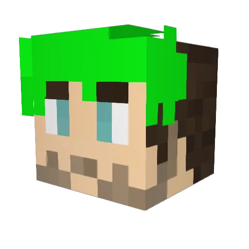 maddox17 Minecraft avatar head, 3D render