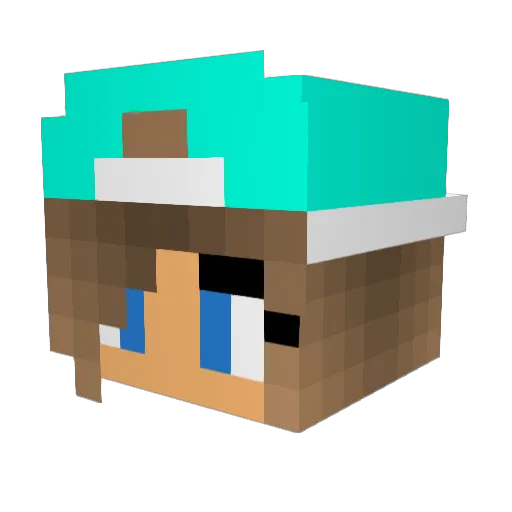 maddy252 Minecraft avatar head, 3D render