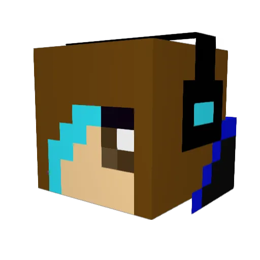 maddydepew Minecraft avatar head, 3D render