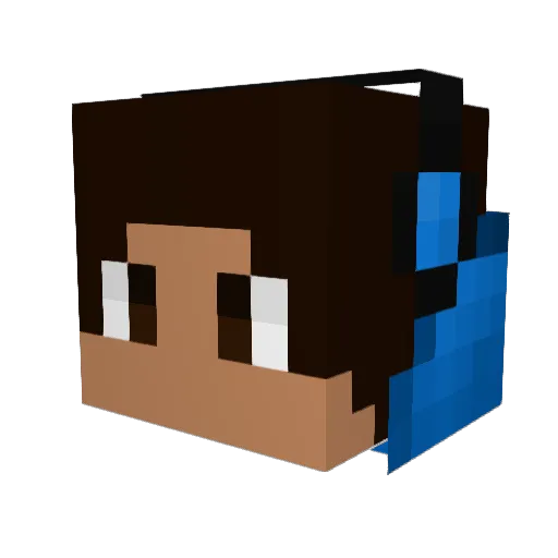 maddyland Minecraft avatar head, 3D render