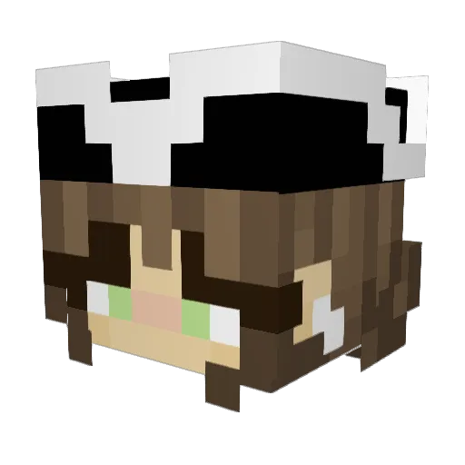 maddyminaj Minecraft avatar head, 3D render