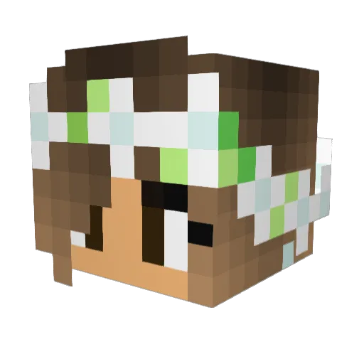 maddyparr Minecraft avatar head, 3D render