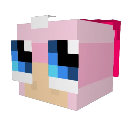 maddywolf Minecraft avatar head, 3D render