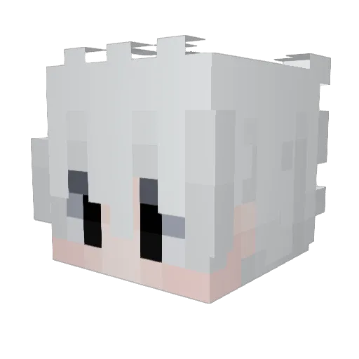 made1t Minecraft avatar head, 3D render