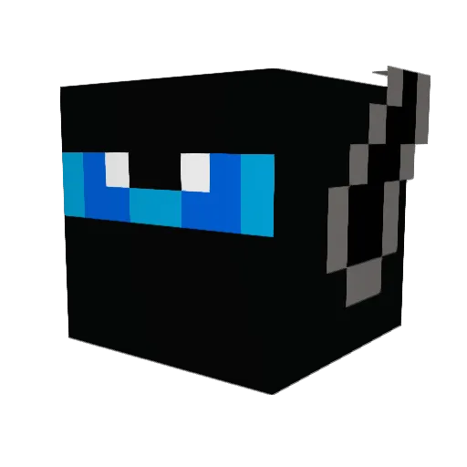 madeinemilia Minecraft avatar head, 3D render