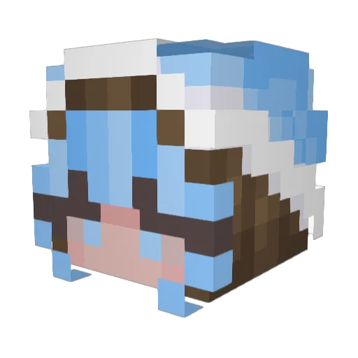 madeirinhas Minecraft avatar head, 3D render