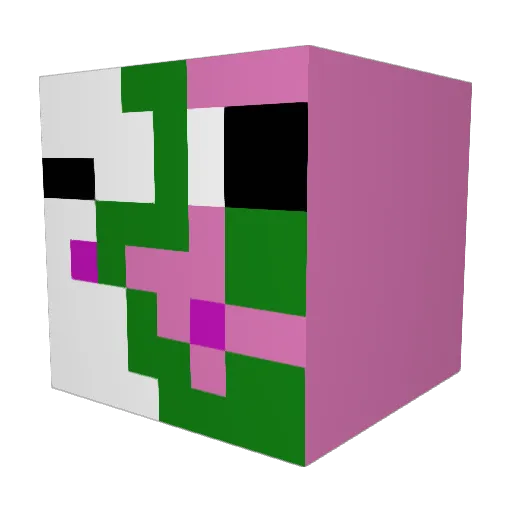 madej19_ Minecraft avatar head, 3D render