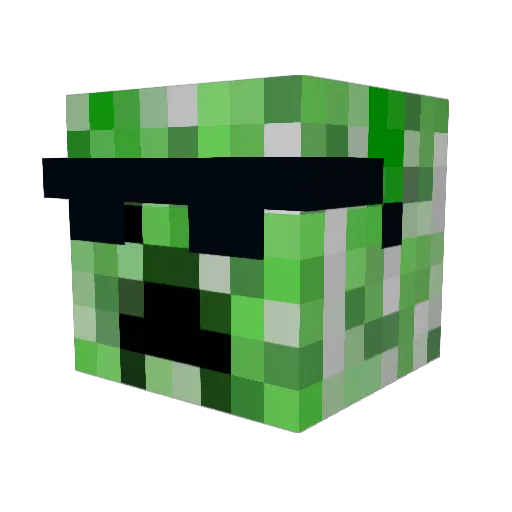 madeleineck Minecraft avatar head, 3D render