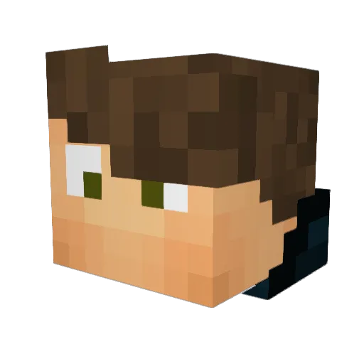 madeofelias Minecraft avatar head, 3D render