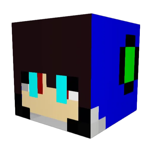 madfraz Minecraft avatar head, 3D render