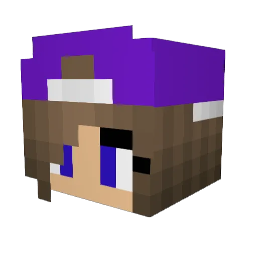 madhatterrose Minecraft avatar head, 3D render