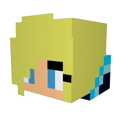 madi222 Minecraft avatar head, 3D render