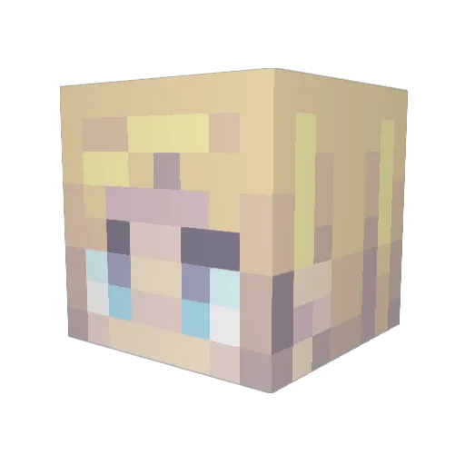 madiasters Minecraft avatar head, 3D render