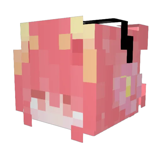madiaxa Minecraft avatar head, 3D render