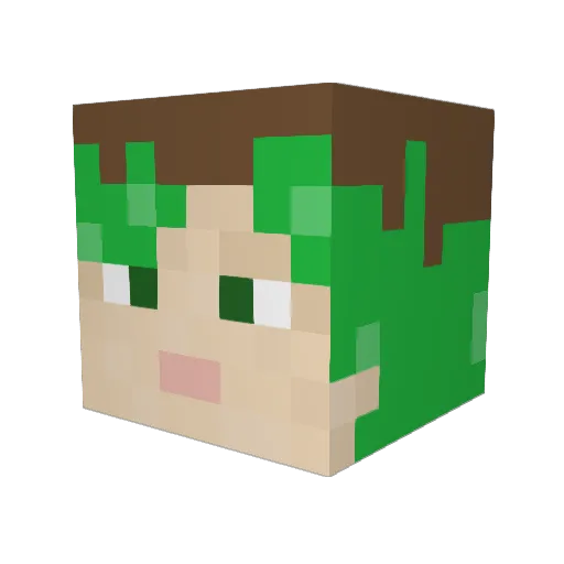 madiehat Minecraft avatar head, 3D render