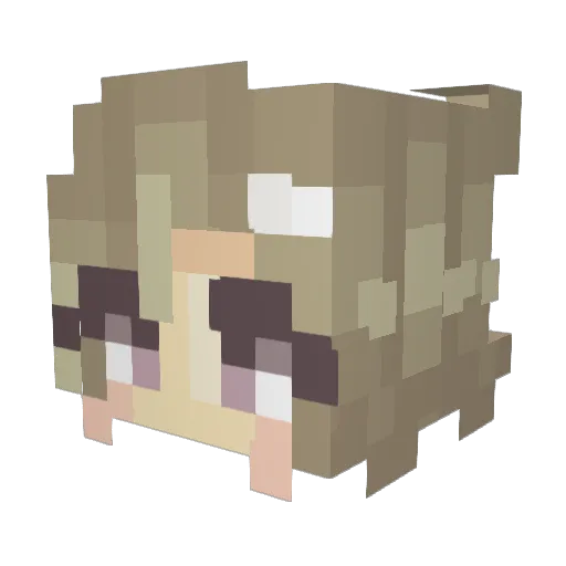 madieliza Minecraft avatar head, 3D render