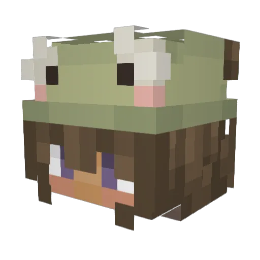 madielle Minecraft avatar head, 3D render