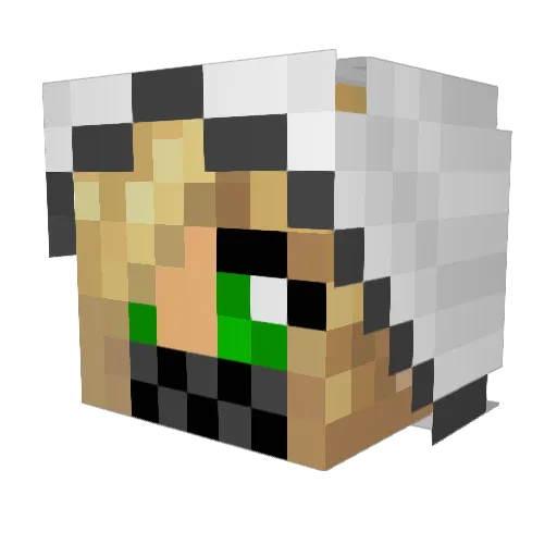 madiimoody Minecraft avatar head, 3D render