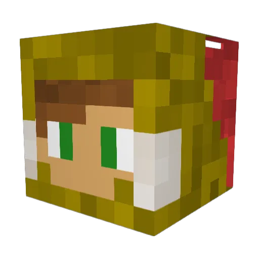 madimoo Minecraft avatar head, 3D render