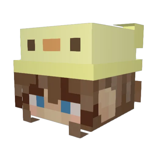 madisavi Minecraft avatar head, 3D render