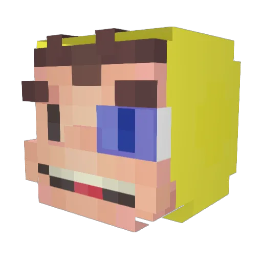madisonchen Minecraft avatar head, 3D render