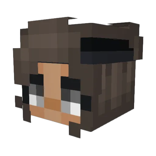 madisou Minecraft avatar head, 3D render