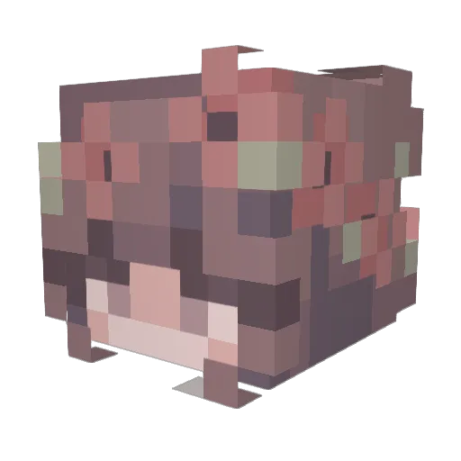 madjanee Minecraft avatar head, 3D render