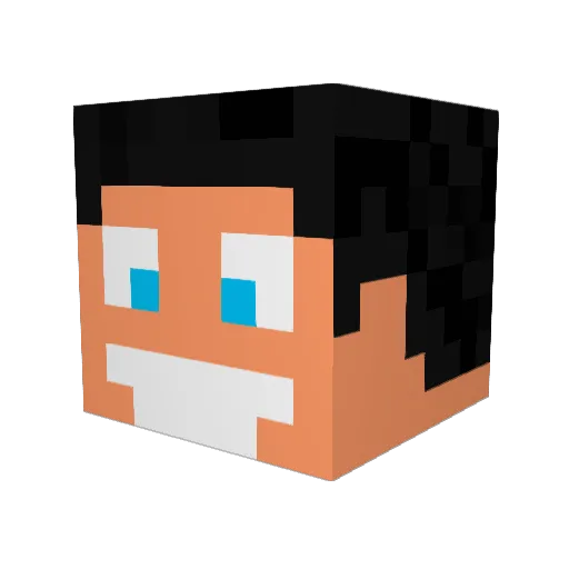 madkongo Minecraft avatar head, 3D render