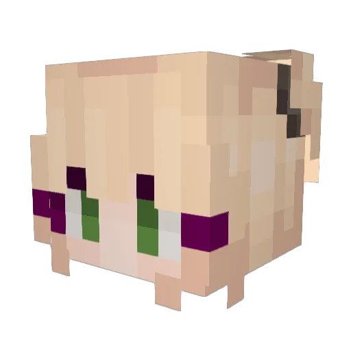 madllenium Minecraft avatar head, 3D render